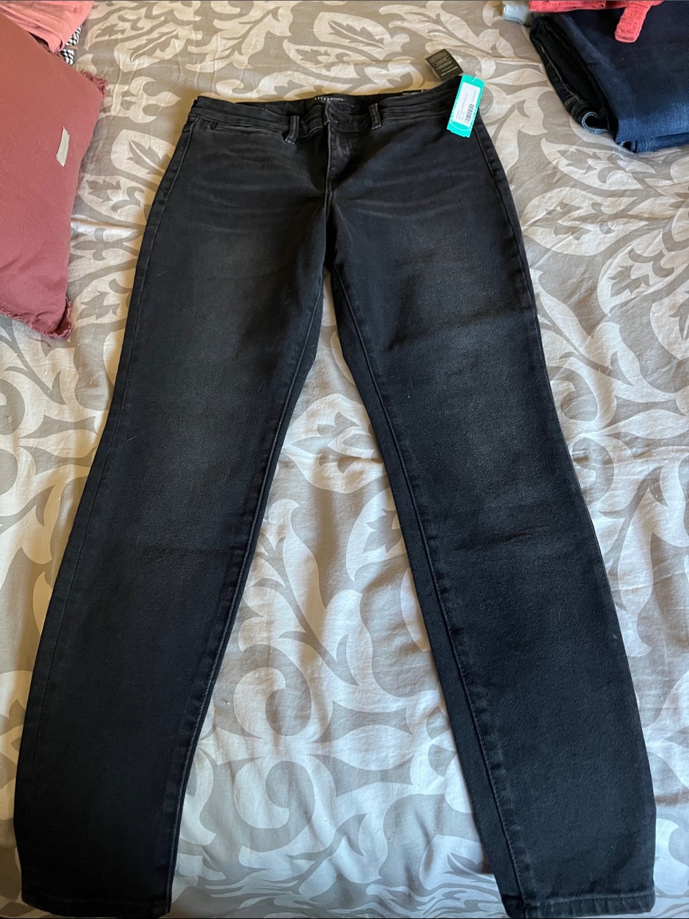 Liverpool Black Skinny Jeans with Subtle Fade